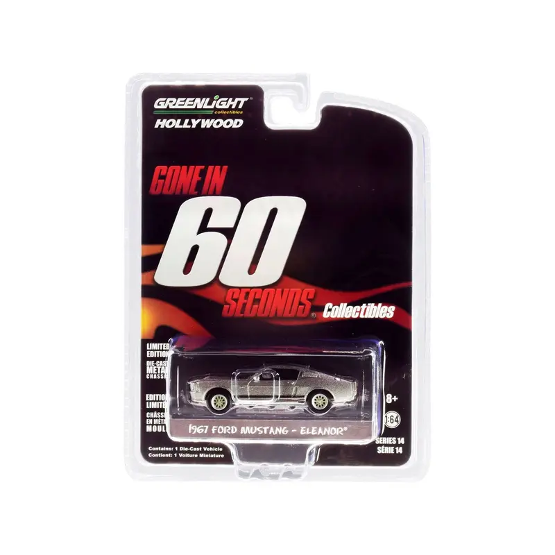 1967 Ford Mustang Custom "Eleanor" "Gone in 60 Sixty Seconds" (2000) Movie 1/64 Diecast Car Model by Greenlight