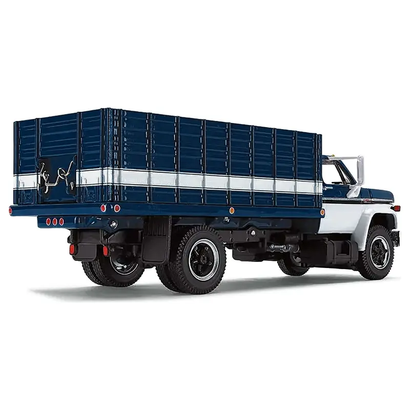 1970s GMC 6500 Grain Truck Blue and White 1/64 Diecast Model by DCP/First Gear