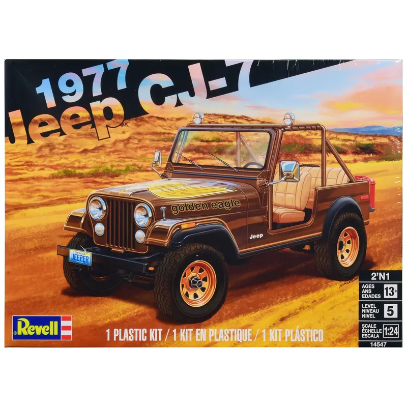 1977-jeep-cj-7-2-in-1-kit-1-24-scale-model-by-revell, Skill Level 5