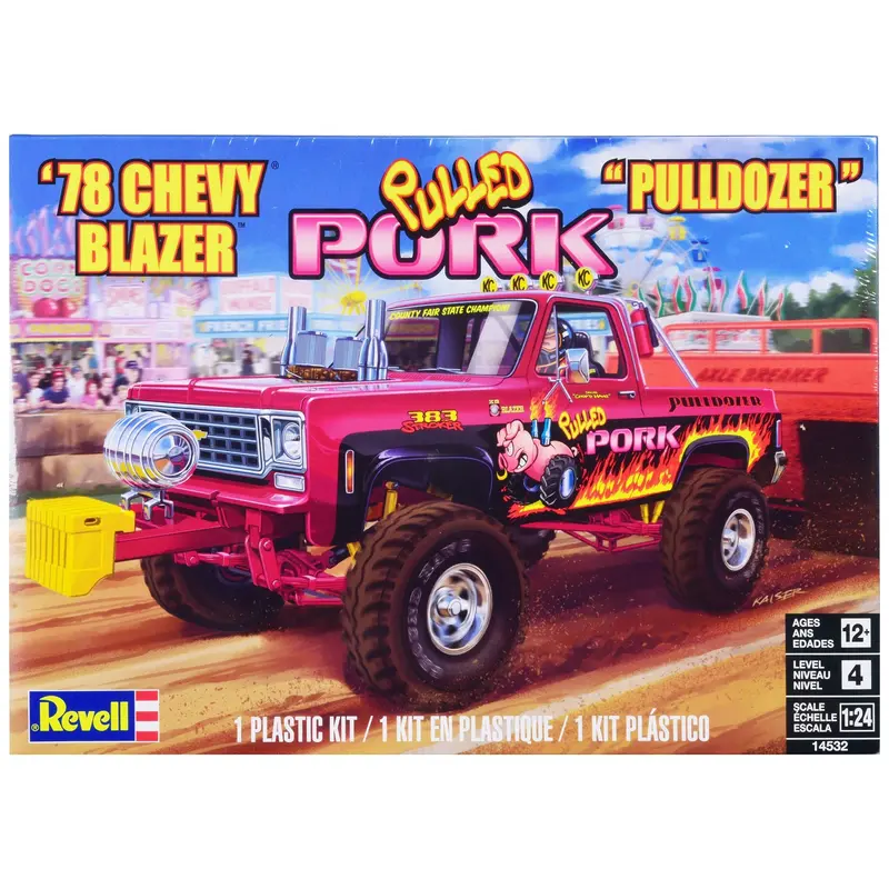 1978-chevrolet-blazer-pickup-truck-pulled-pork-pulldozer-1-24-scale-model-by-revell, Skill Level 4