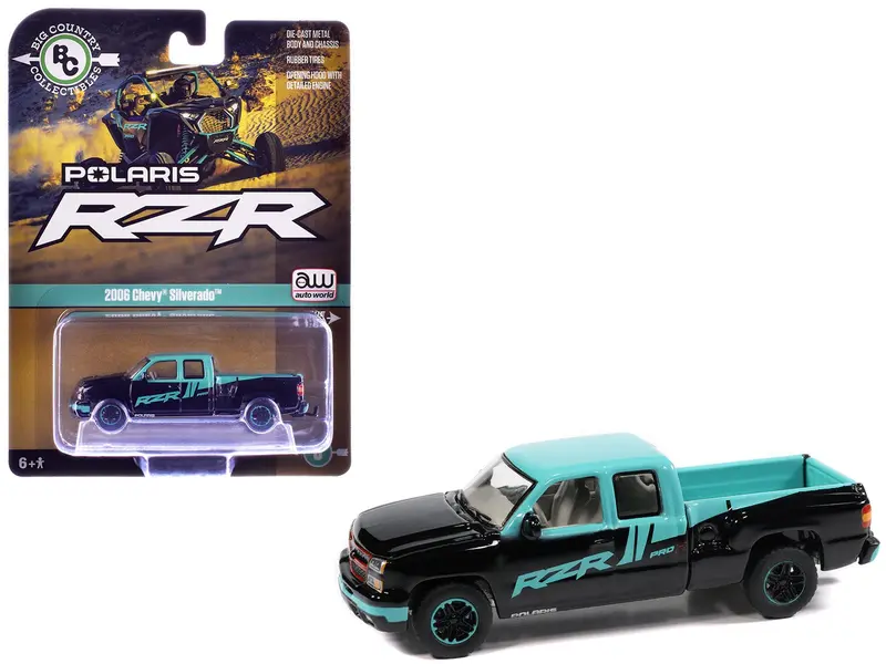 2021 Ram 1500 Limited Pickup Truck "PBR (Professional Bull Riders)" Gray Metallic with Graphics "Big Country Collectibles" 2025 Series 1/64 Diecast Model Car by Auto World
