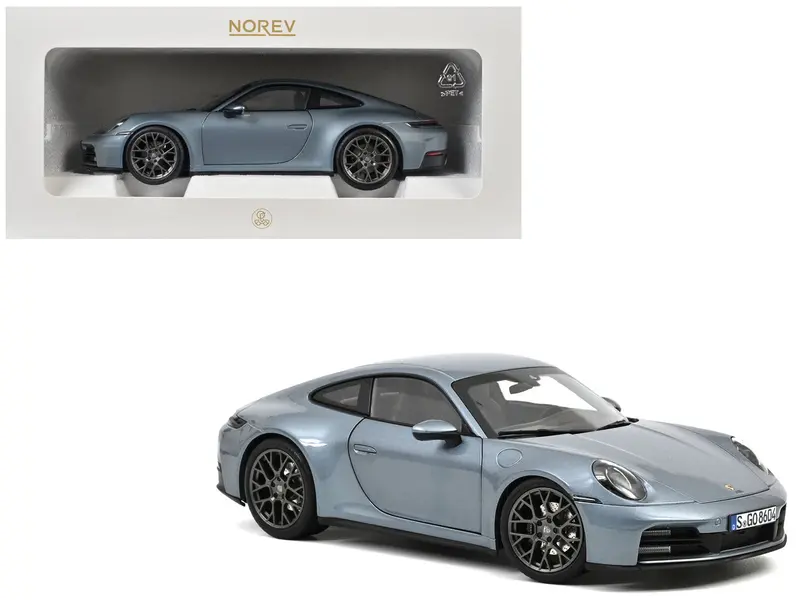 2024 Porsche 911 Carrera Polar Silver Metallic 1/18 Diecast Model Car by Norev