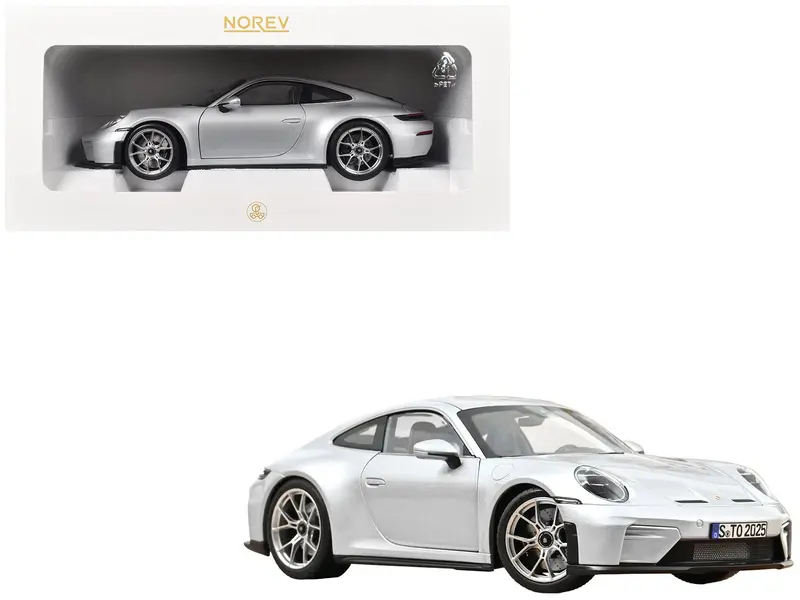 2025 Porsche 911 GT3 Touring GT Silver Metallic 1/18 Diecast Model Car by Norev