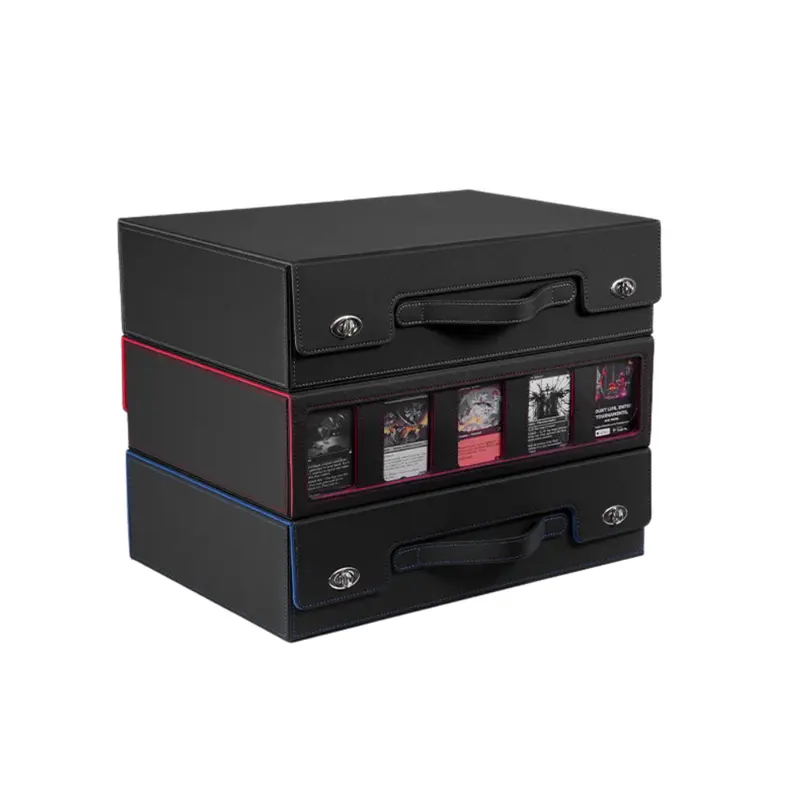 3900+ Cards PU Leather POKEMON TCG CCG Deck Box with Handle & Magnetic Closure
