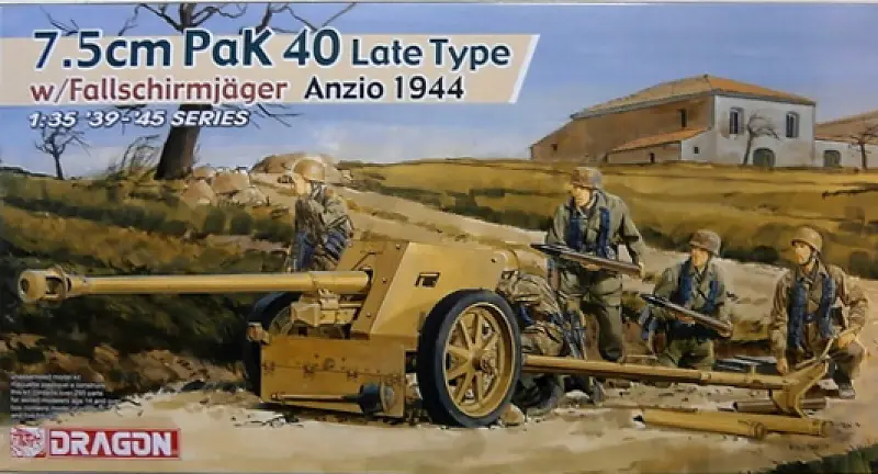 7,5 cm PAK 40 LATE TYPE W/FALLSCHIMIJAGER ANZIO 1944 KIT 1