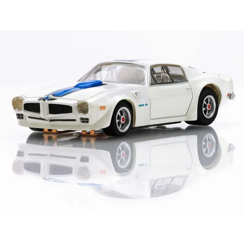 AFX Racing HO 1970 TransAm Firebird Mega G+ Slot Car, White & Blue