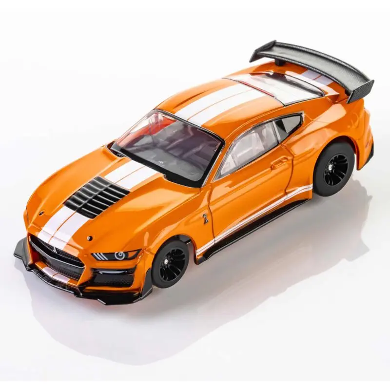 AFX Racing HO 2021 Ford Shelby GT500 Mega G+ Slot Car, Twister Orange & White