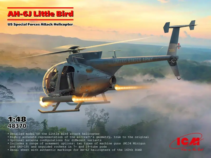 AH-6J LITTLE BIRD US SPECIAL FORCES ATTACK HELICOPTER KIT 1