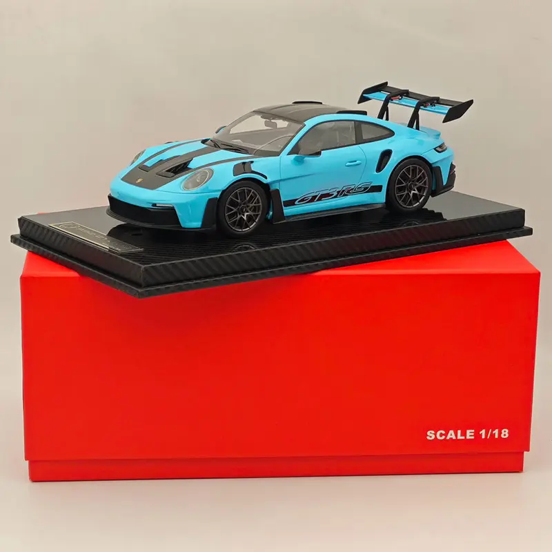 AI MODEL 1/18 992 GT3 RS SKY BLUE Resin High-Quality Collection Car Model