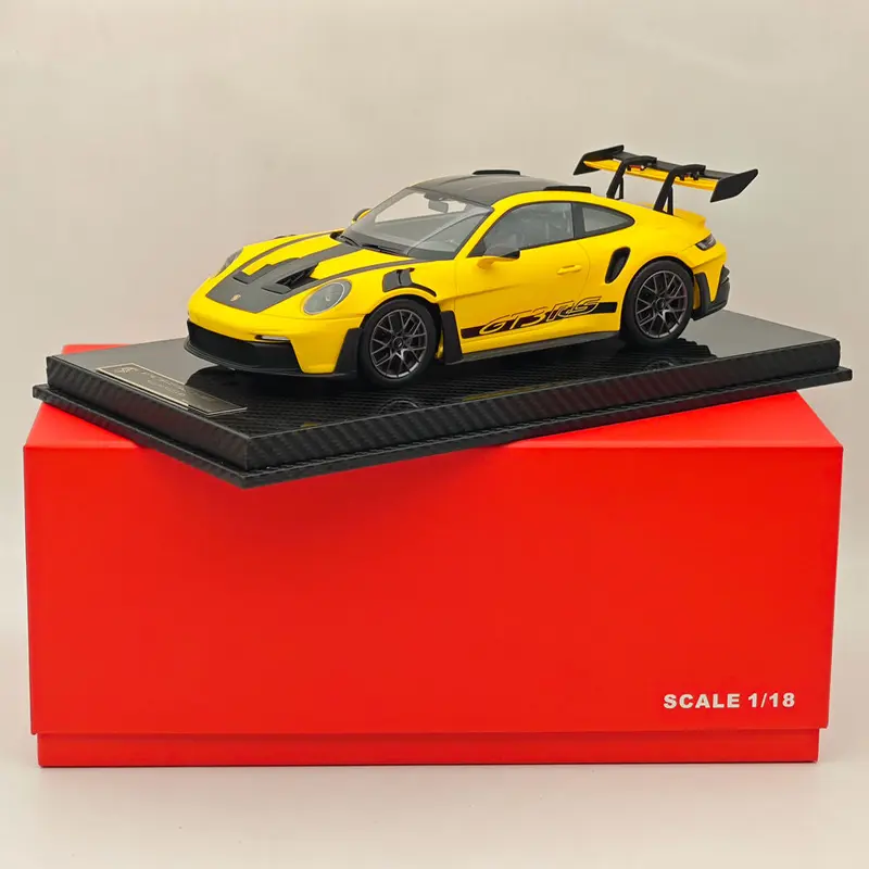 AI MODEL 1/18 992 GT3 RS YELLOW Resin High-Quality Collection Car Model