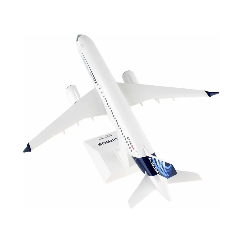 Airbus A220-300 Commercial Aircraft "Airbus" (C-FFDO) White with Blue Tail (Snap-Fit) 1/100 Plastic Model by Skymarks