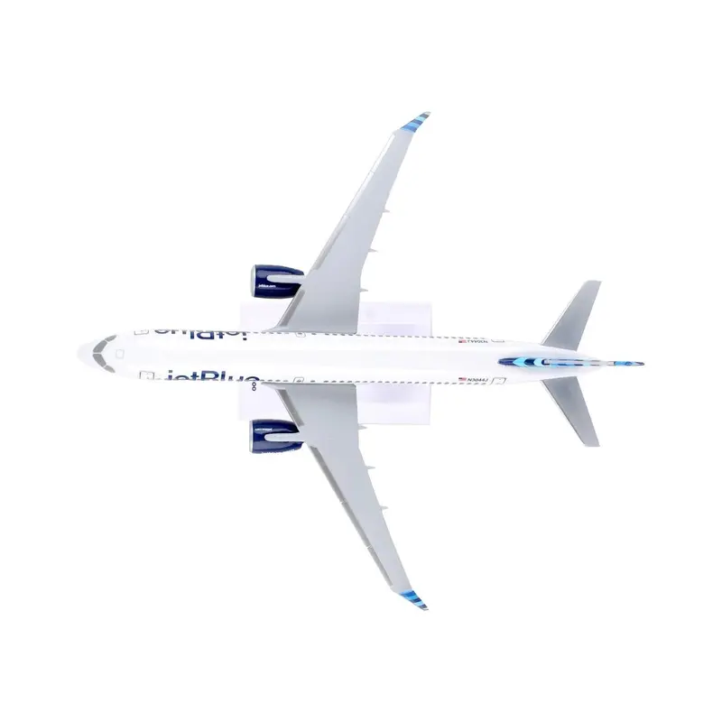 Airbus A220-300 Commercial Aircraft "JetBlue Airways" (N3044J) White with Blue Tail (Snap-Fit) 1/200 Plastic Model by Skymarks