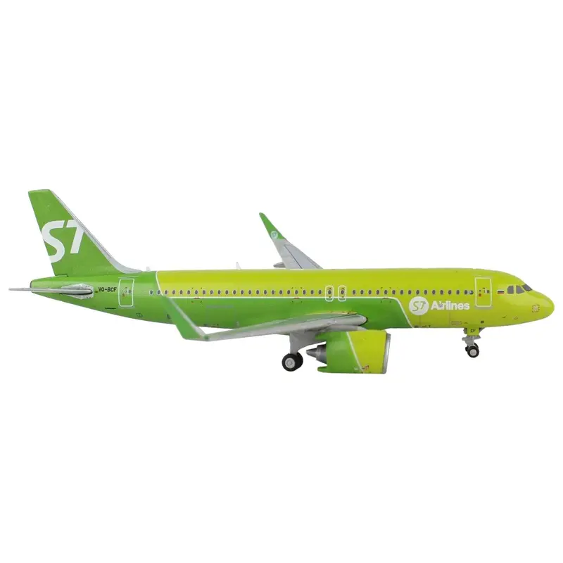 Airbus A320neo Commercial Aircraft "S7 Airlines" Green 1/400 Diecast Model Airplane by GeminiJets
