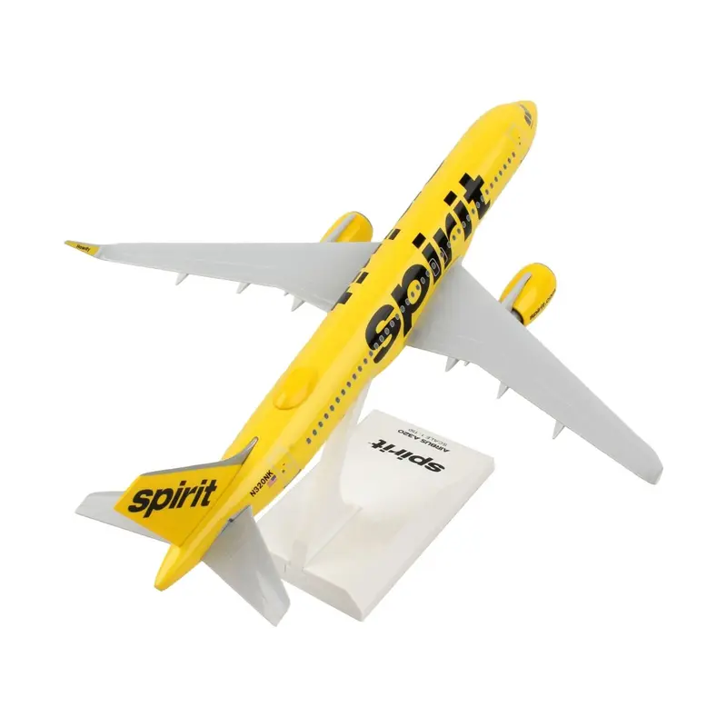 Airbus A320neo Commercial Aircraft with Wi-Fi Dome "Spirit Airlines" (N320NK) Yellow (Snap-Fit) 1/150 Plastic Model by Skymarks