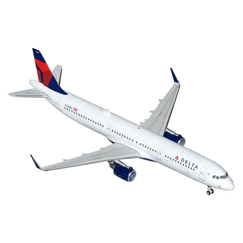Airbus A321 Commercial Aircraft "Delta Air Lines" (N328DN) White with Blue and Red Tail "Gemini 200" Series  1/200 Diecast Model Airplane by GeminiJets