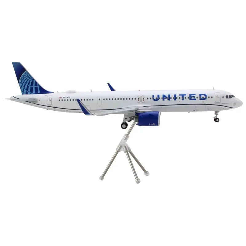 Airbus A321neo Commercial Aircraft "United Airlines" (N44501) White with Blue Tail "Gemini 200" Series 1/200 Diecast Model Airplane by GeminiJets