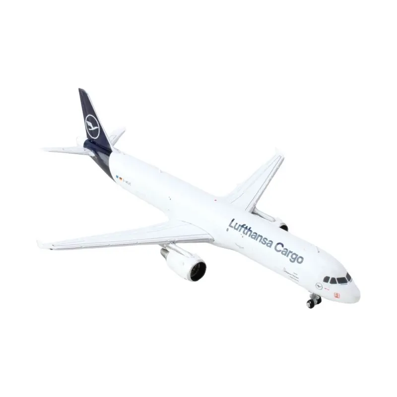 Airbus A321P2F Commercial Aircraft "Lufthansa Cargo" (D-AEUC) White with Blue Tail 1/400 Diecast Model Airplane by GeminiJets