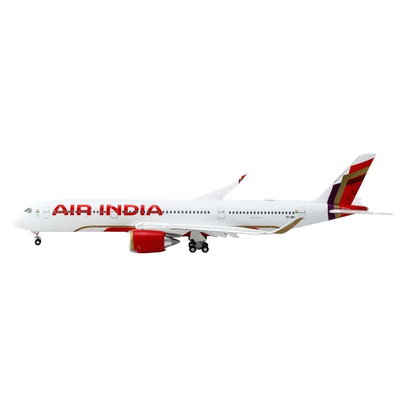 Airbus A350-900 Commercial Aircraft with Flaps Down "Air India" (VT-JRH) White with Tail Graphics 1/400 Diecast Model Airplane by GeminiJets