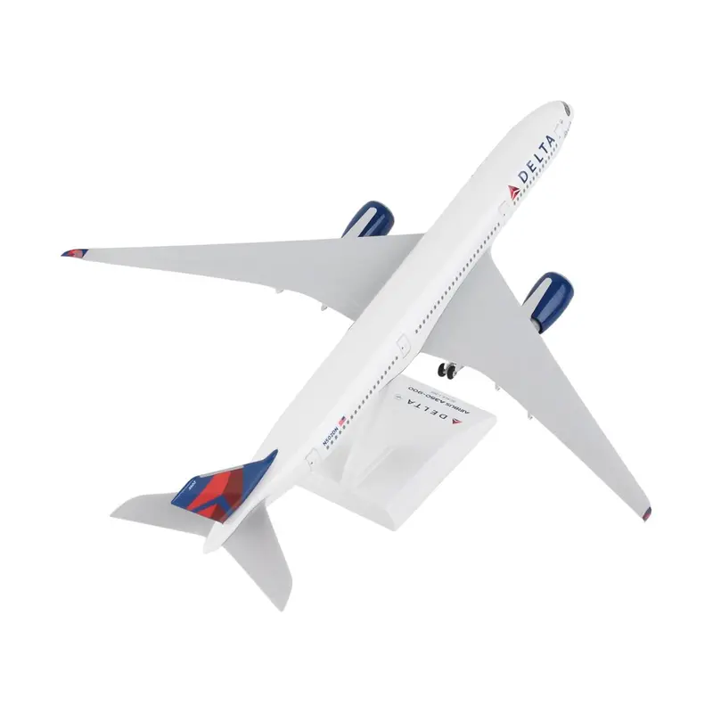 Airbus A350-900 Commercial Aircraft with Landing Gear "Delta Air Lines" (N502DN) White with Red and Blue Tail (Snap-Fit) 1/200 Plastic Model by Skymarks