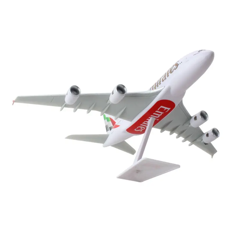 Airbus A380-800 Commercial Aircraft "Emirates Airlines" White with Striped Tail (Snap-Fit) 1/250 Plastic Model by Skymarks