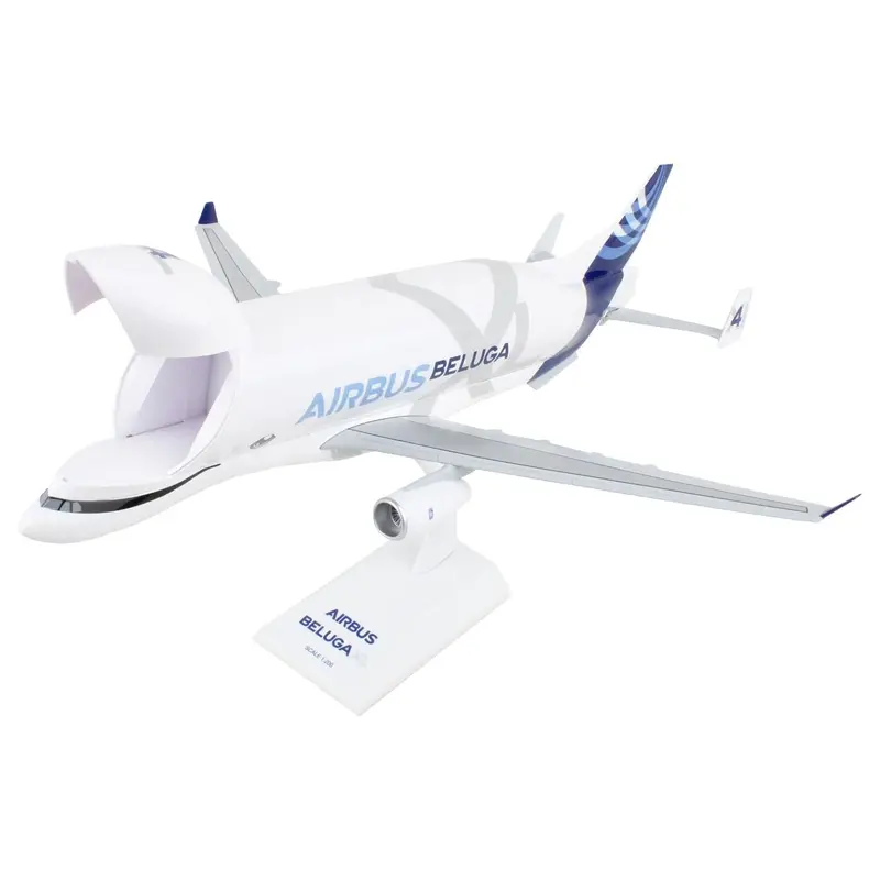 Airbus Beluga XL 4 Commercial Aircraft "Airbus Transport International" (F-GXLJ) White with Blue Tail (Snap-Fit) 1/200 Plastic Model by Skymarks