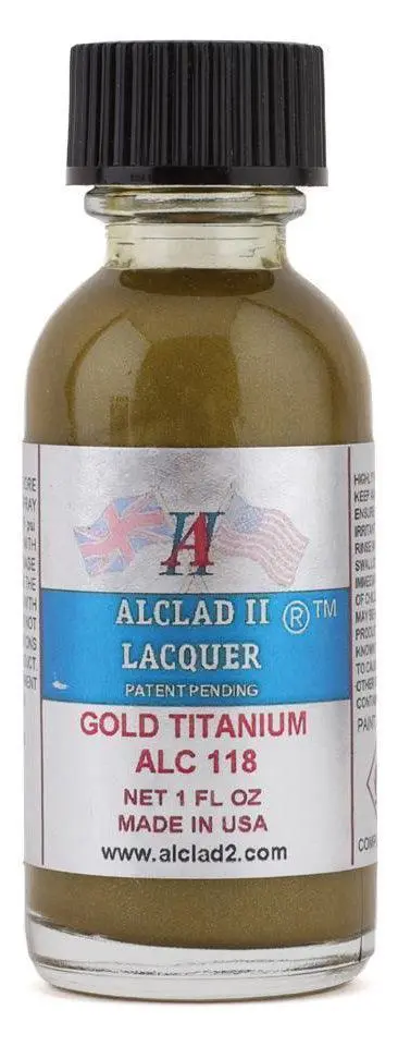 Alclad II ALC-118 Gold Titanium Lacquer Paint 1oz