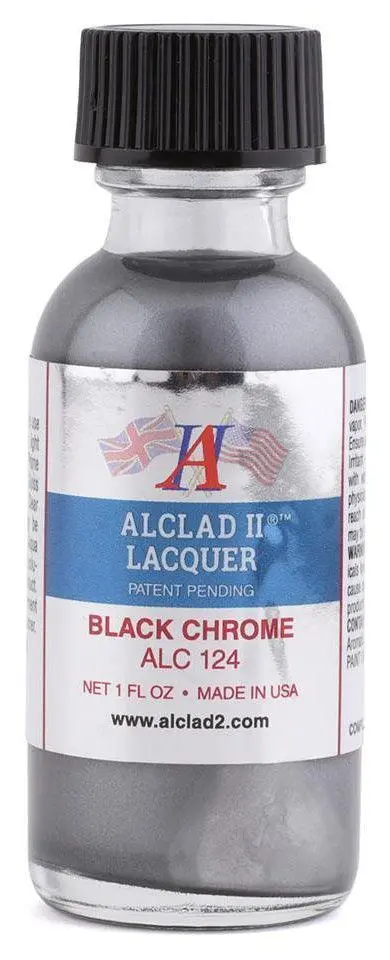 Alclad II ALC-124 Black Chrome Lacquer Paint 1oz