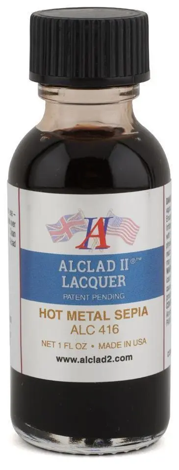 Alclad II ALC-416 Hot Metal Sepia Lacquer Paint 1oz