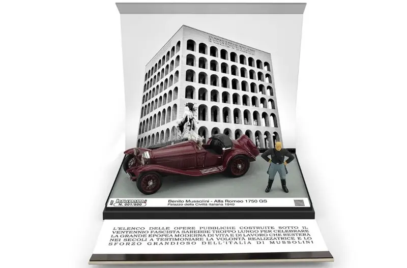 ALFA ROMEO 1750 GS BENITO MUSSOLINI EUR PALAZZO DELLA CIVILTA' 1940 1