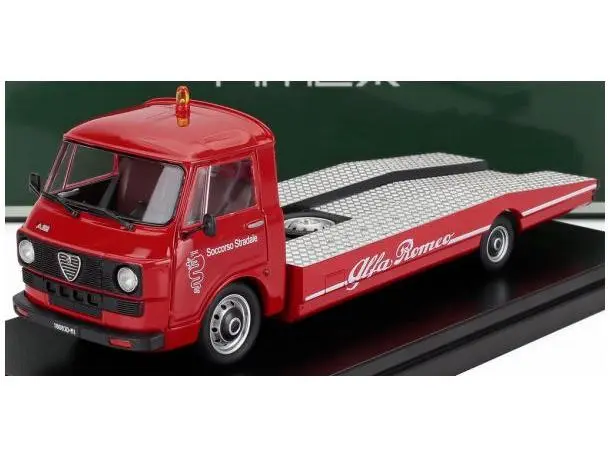 Alfa Romeo A12 (F12) Red/Black Carro Attrezzi Seconda Serie 1977 Tow Truck 1977 1
