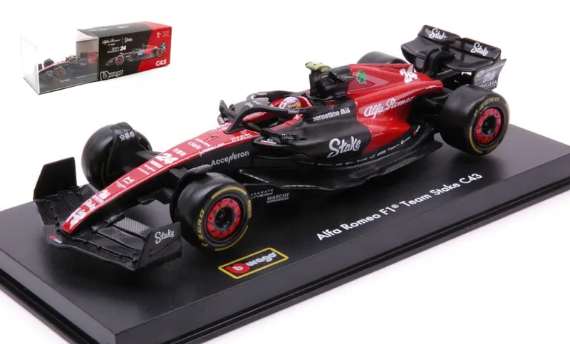 ALFA ROMEO F1 C43 N.24 2023 GUANYU ZHOU SIGNATURE W/HELMET 1