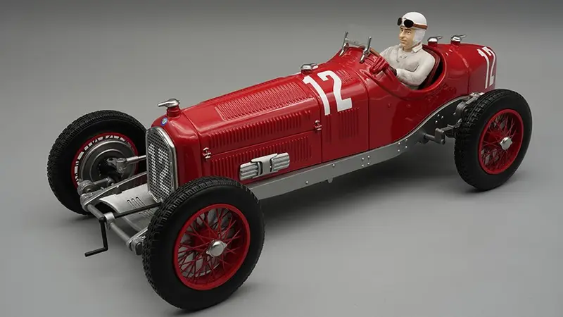 ALFA ROMEO P3 TIPO B N.12 WINN.FRENCH GP 1932 T.NUVOLARI W/DRIVER 1