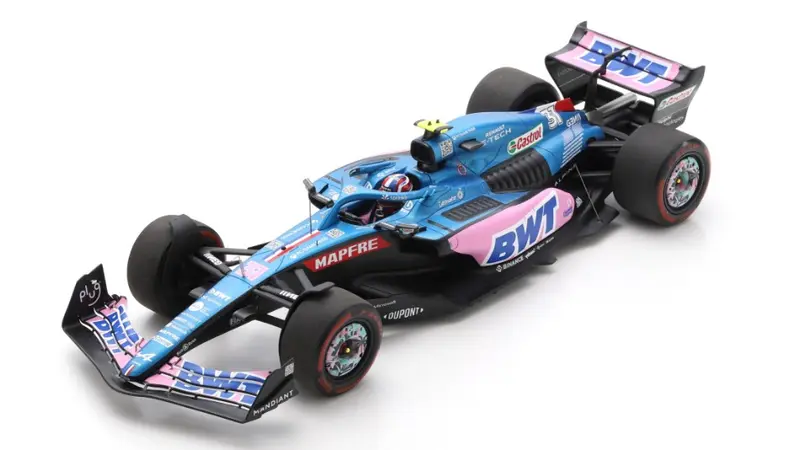 ALPINE A522 ESTEBAN OCON 2022 N.31 MIAMI GP W/ACRILIC COVER 1