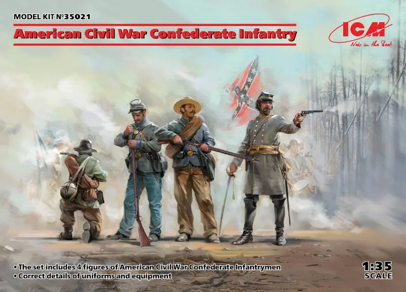 AMERICAN CIVIL WAR CONFEDERATE INFANTRY SET #1 KIT 1