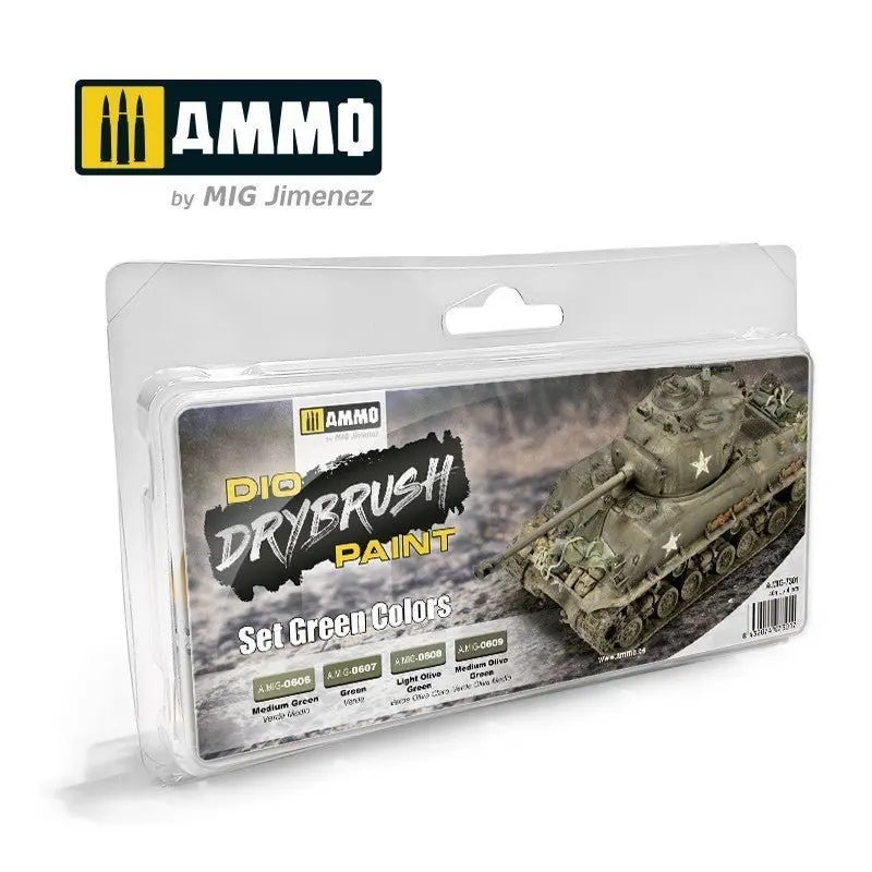 Ammo Drybrush Set Green Colors