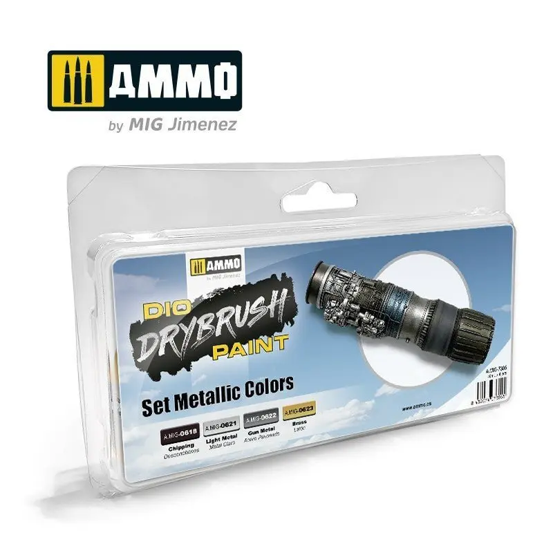 Ammo Drybrush Set Metallic
