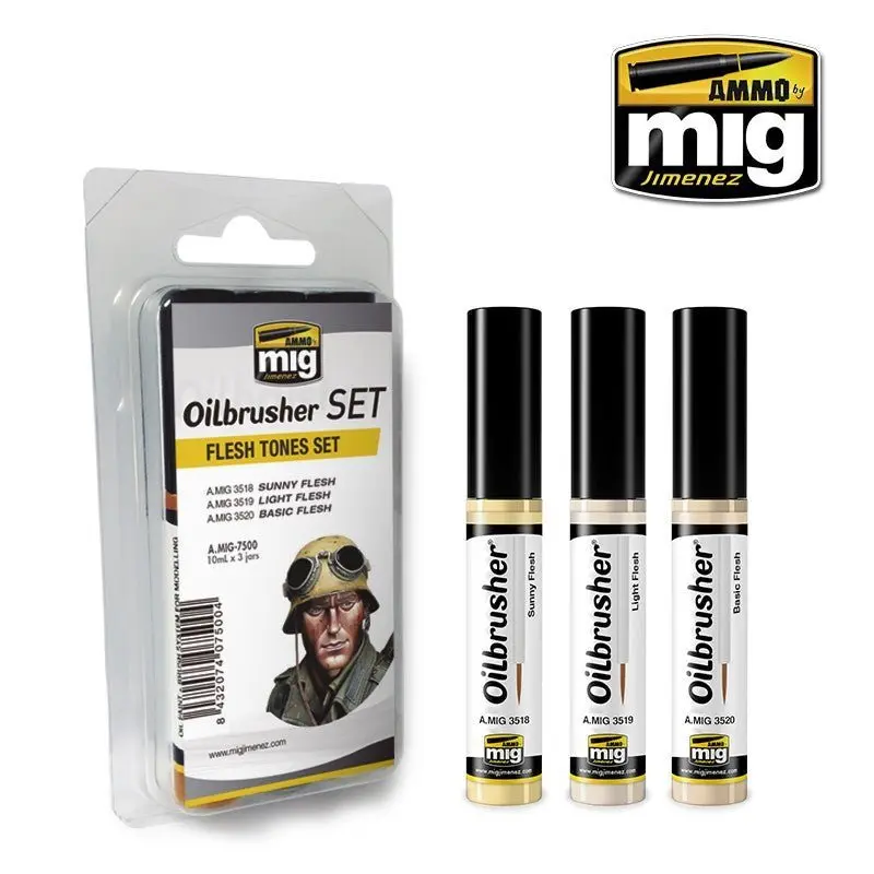 Ammo Flesh Tone Oilbrusher Set