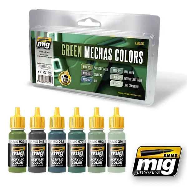 Ammo Green Mechas Paint Set