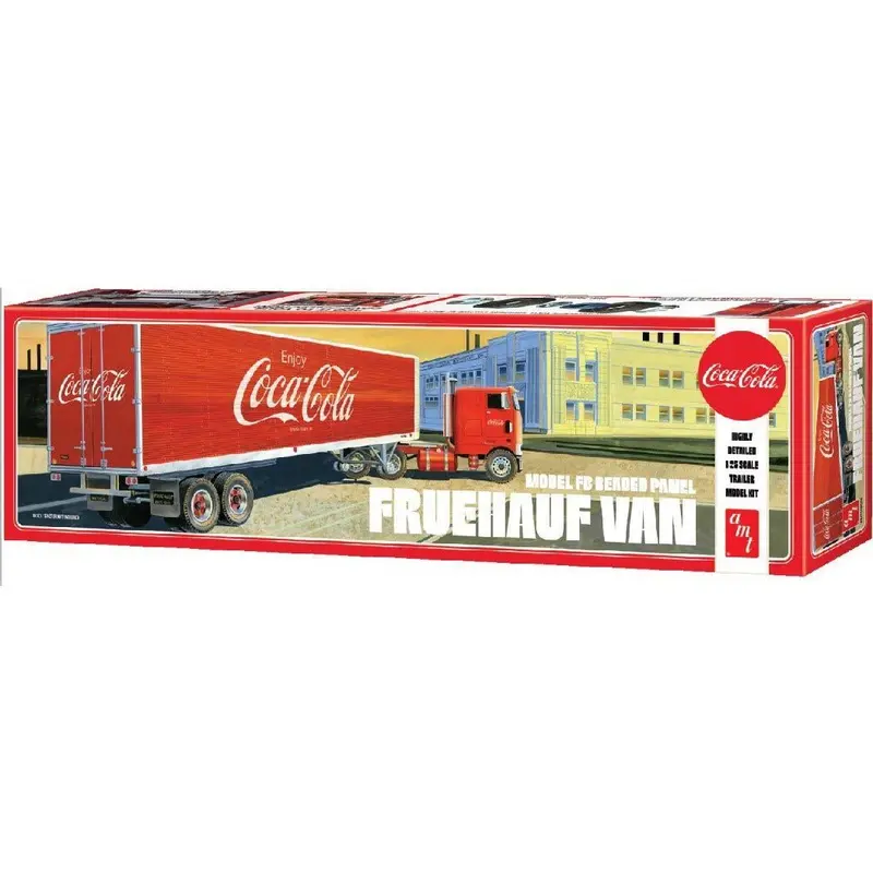 AMT 1/25 Fruehauf Beaded Van Semi Trailer Coca Cola