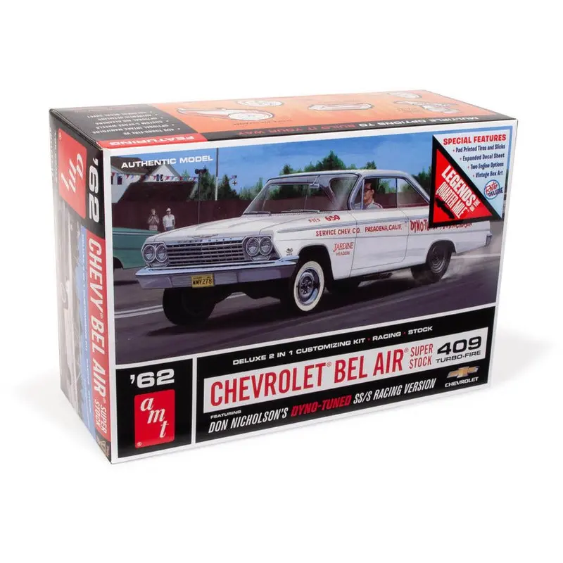AMT 1962 Chevy Bel Air Super Stock Don Nicholson 1/25 Scale Model Kit