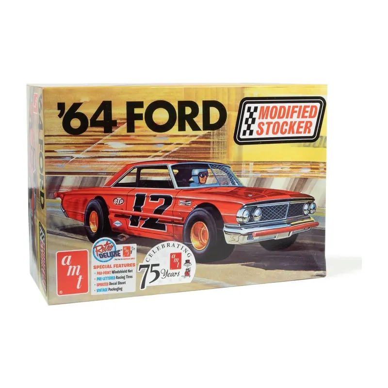AMT 1964 Ford Galaxie Modified Stocker 1/25 Scale Model Kit - Skill Level 2