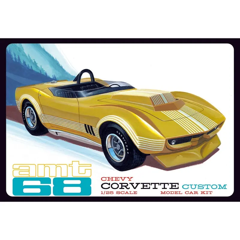 AMT 1968 Chevy Corvette Custom 1/25 Scale Model Kit