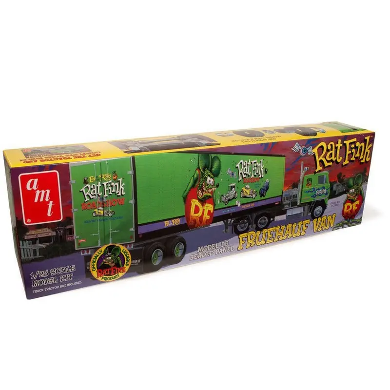 AMT Fruehauf Beaded Van Trailer Hauler - Rat Fink 1/25 Scale Model Kit