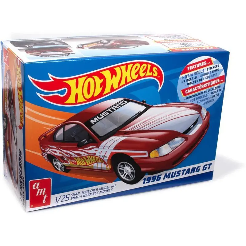 AMT Hot Wheels 1996 Ford Mustang GT (Snap) 1/25 Scale Model Kit