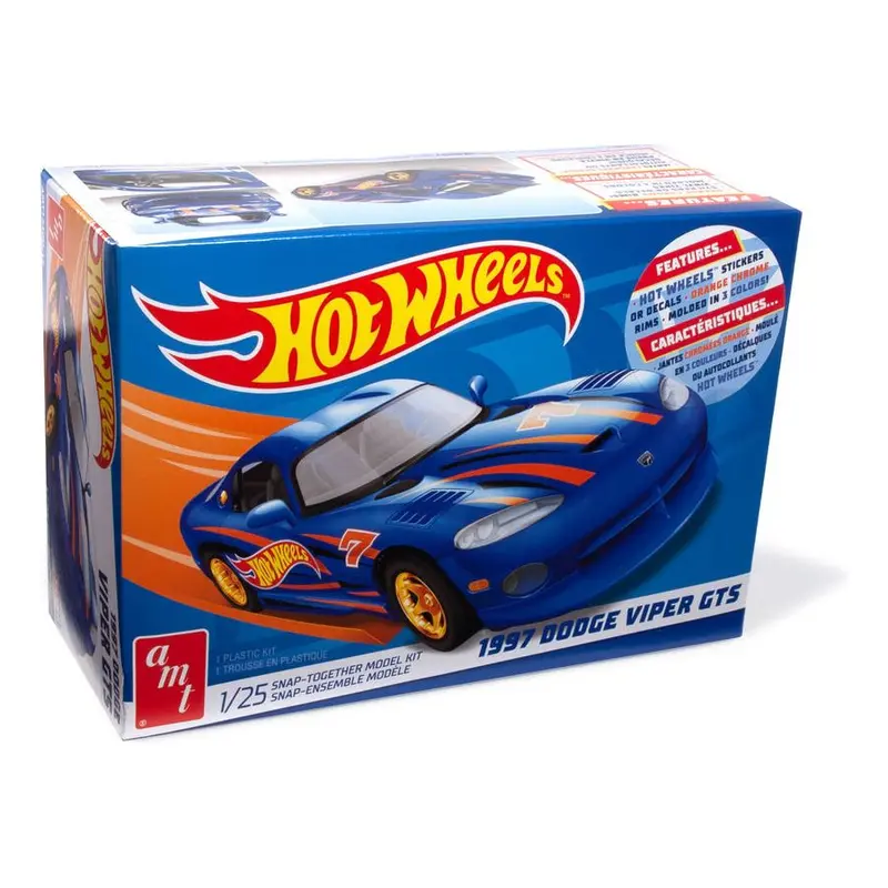 AMT Hot Wheels 1997 Dodge Viper GTS Snap 1/25 Scale Model Kit