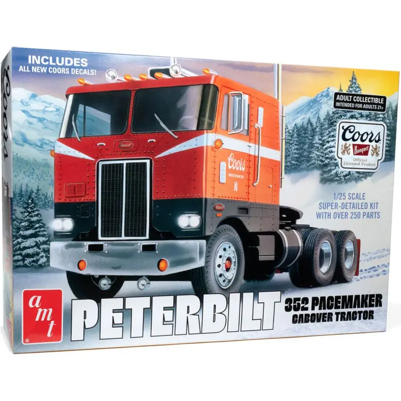 AMT Peterbilt 352 Pacemaker Coe Coors Beer 1/25 Scale Model Kit