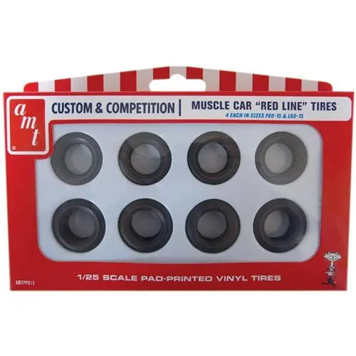 AMT Red Line Tires Parts Pack 1/25 Scale