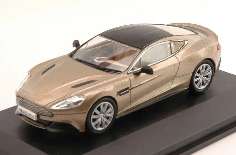 ASTON MARTIN VANQUISH COUPE 2001 GOLD W/BLACK ROOF 1