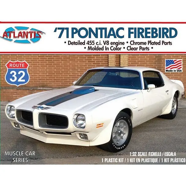 Atlantis 1971 Pontiac Firebird 1/32 Plastic Model Kit