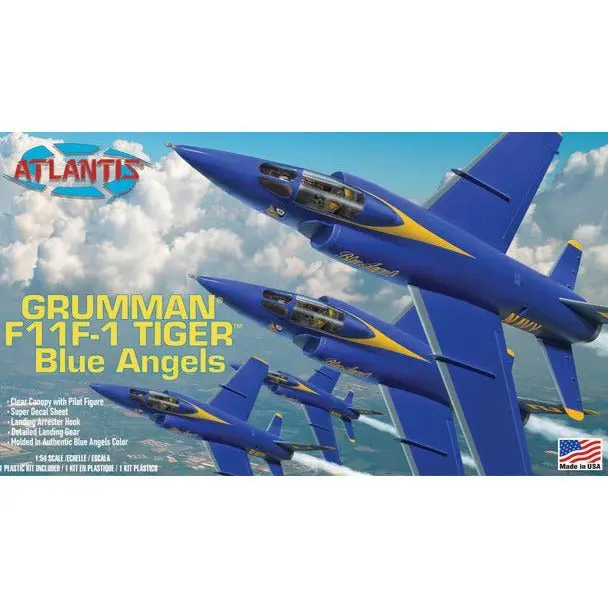 Atlantis F11F-1 Grumman Tiger Blue Angels 1/54 Plastic Model Kit